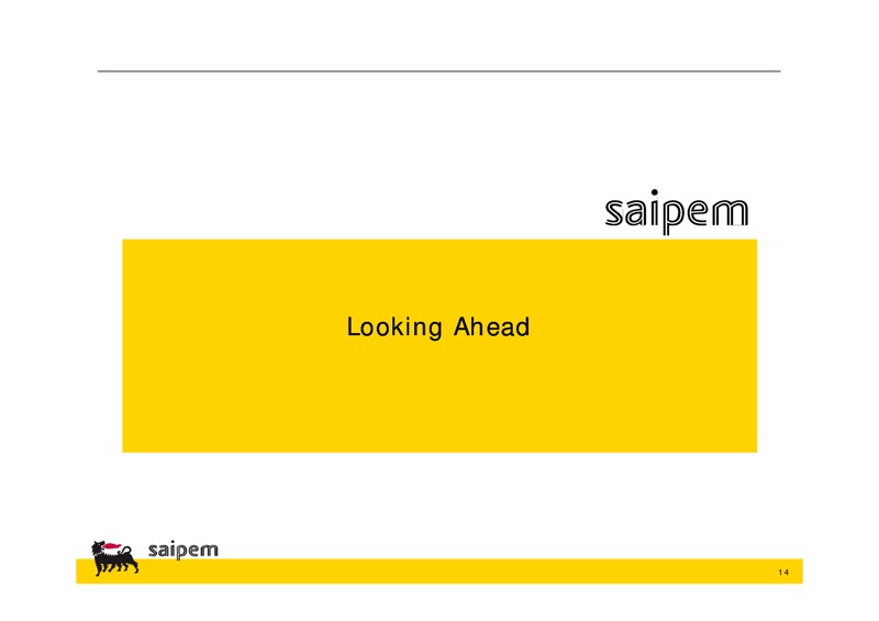 2012 GUIDANCE REVIEW AND 2013 OUTLOOK – Saipem Spa – slide 13