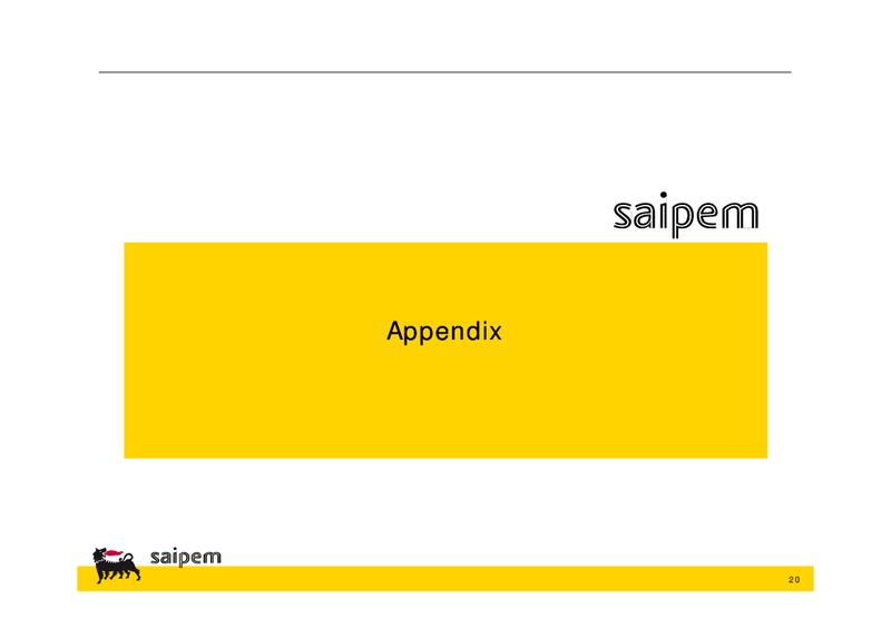 2012 GUIDANCE REVIEW AND 2013 OUTLOOK – Saipem Spa – slide 19