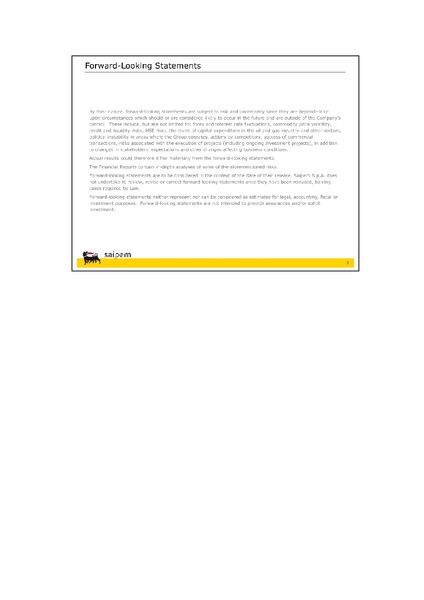 1H 2014 CONSOLIDATED RESULTS – Saipem Spa – slide 2