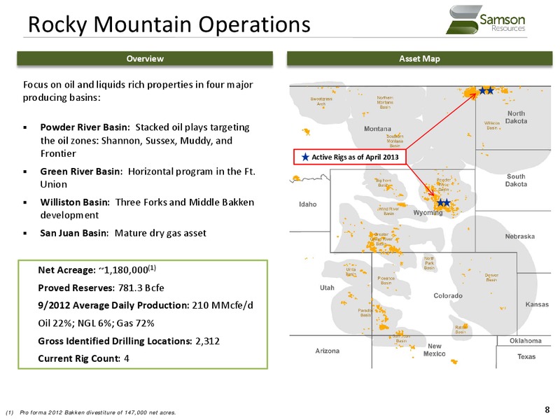 BAML LEVERAGED FINANCE CONFERENCE – Samson Resources Company – slide 8