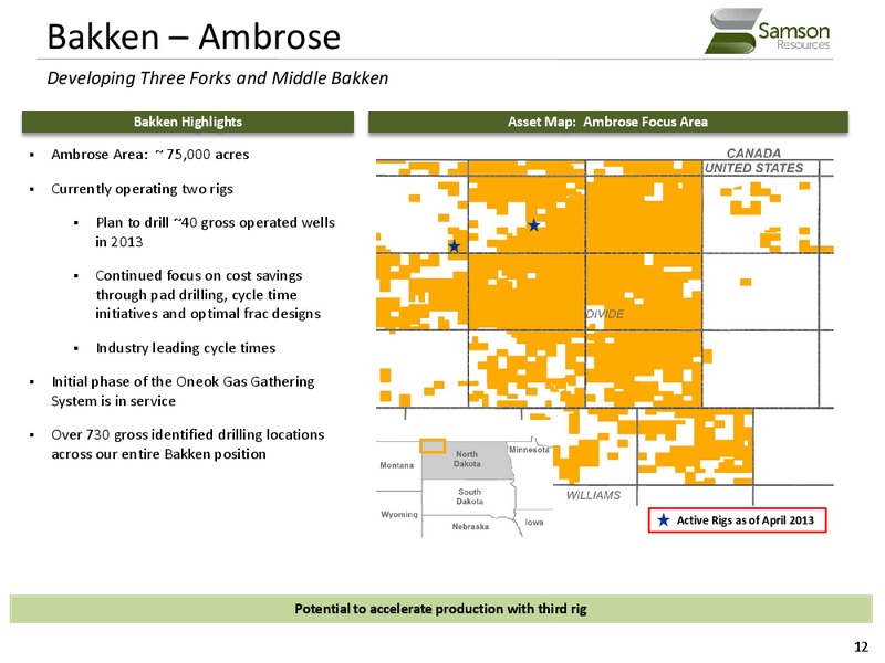 BAML LEVERAGED FINANCE CONFERENCE – Samson Resources Company – slide 12