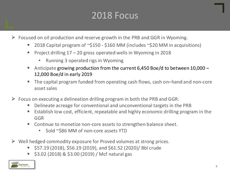 December 2018 Investor Presentation – Samson Resources II LLC – slide 4