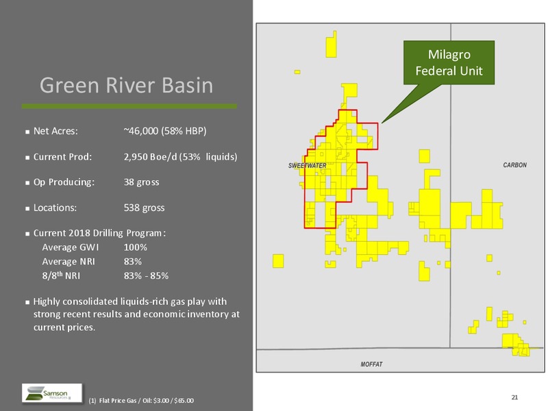 December 2018 Investor Presentation – Samson Resources II LLC – slide 20