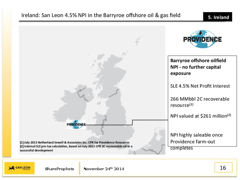 Share Prophets Investor Meeting – San Leon Energy – slide 15