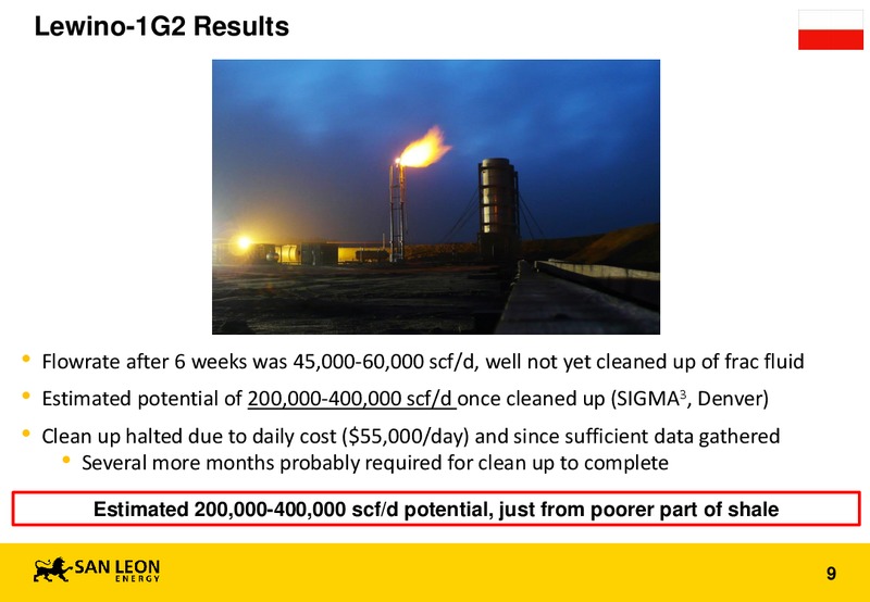 Shale Gas World – San Leon Energy – slide 8