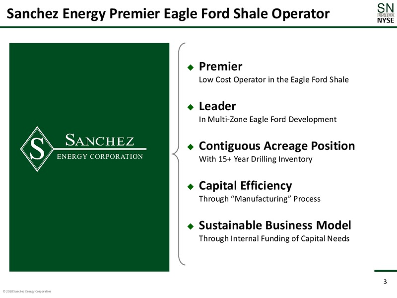 February 2018 Corporate Presentation – Sanchez Energy Corp – slide 2