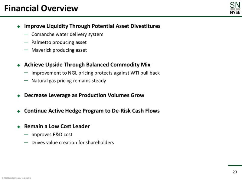 February 2018 Corporate Presentation – Sanchez Energy Corp – slide 22
