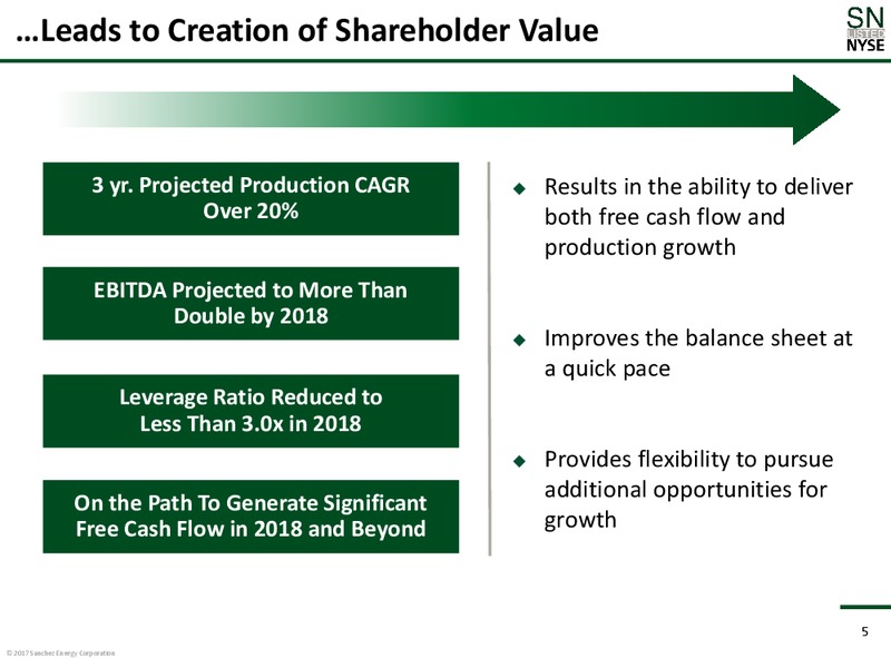 May 2017 Corporate Presentation – Sanchez Energy Corp – slide 4