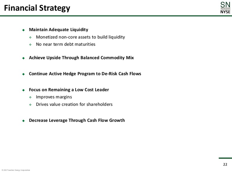 2Q 2017 Earnings Update – Sanchez Energy Corp – slide 21