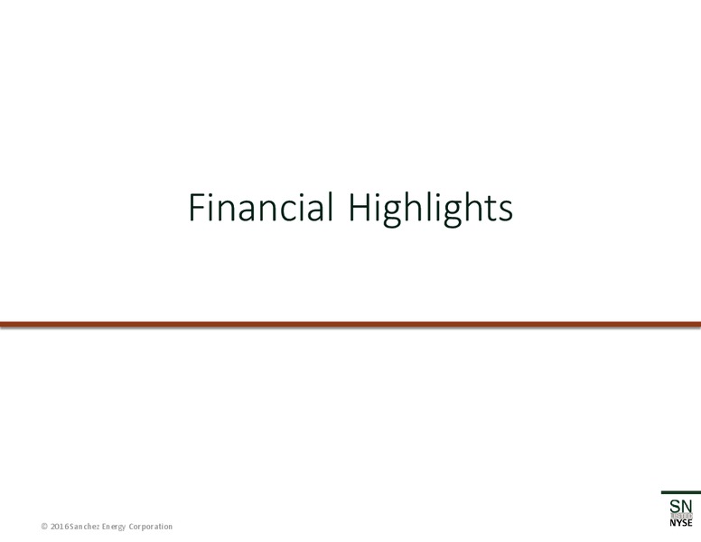 Q3 2016 Earnings Call – Sanchez Energy Corp – slide 20