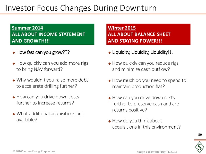 January 2016 Analyst Day – Sanchez Energy Corp – slide 79