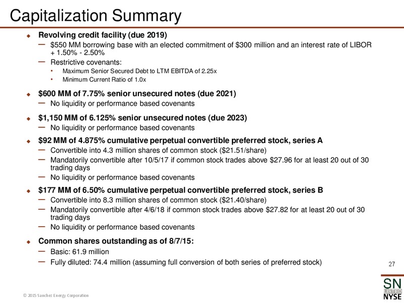 EnerCom 2015 Conference – Sanchez Energy Corp – slide 26