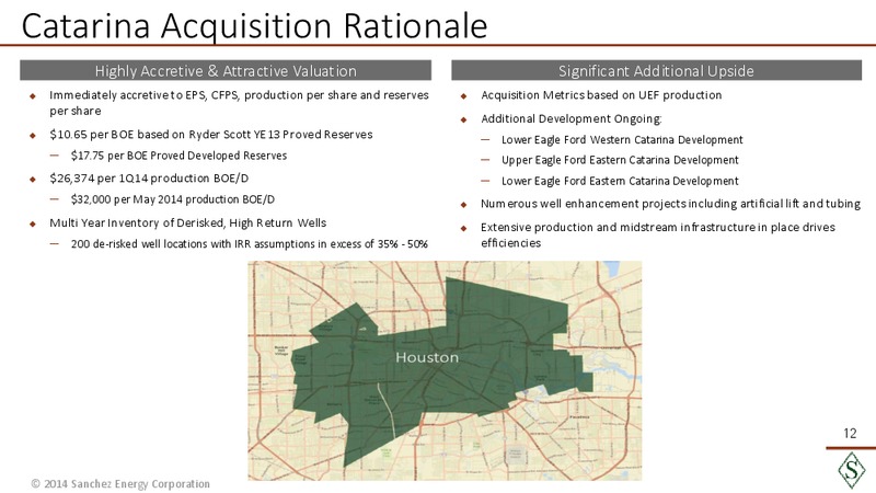 Sanchez Experience in Eagle Ford Acquisitions – Sanchez Energy Corp – slide 11