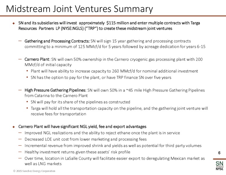 September 2015 Investor Presentation – Sanchez Energy Corp – slide 5