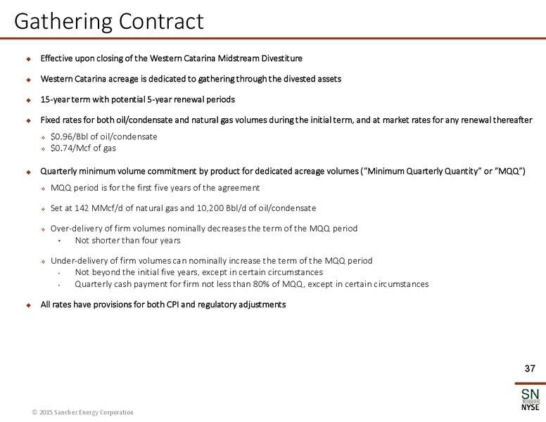 September 2015 Investor Presentation – Sanchez Energy Corp – slide 36