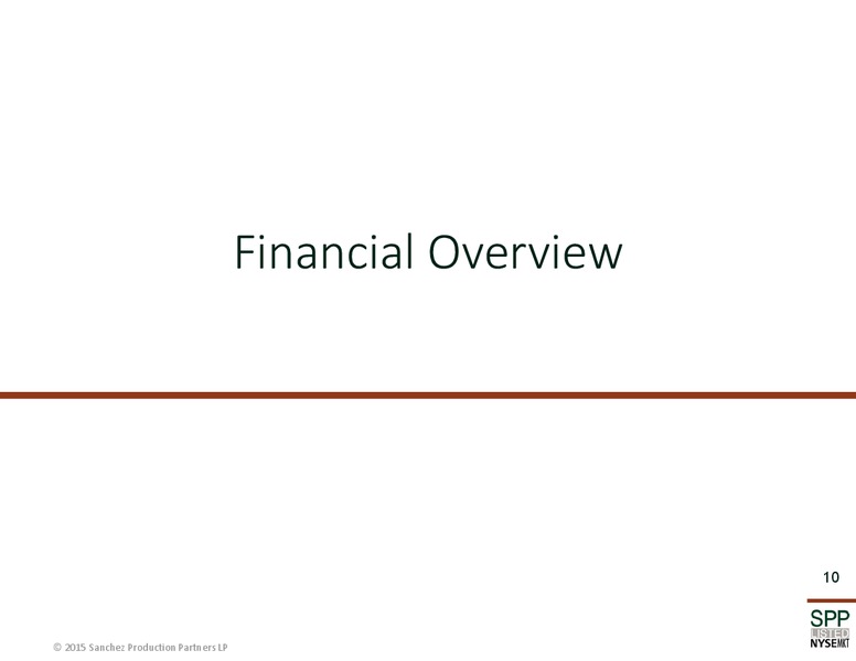 CORPORATE PRESENTATION – Sanchez Midstream Partners LP – slide 9