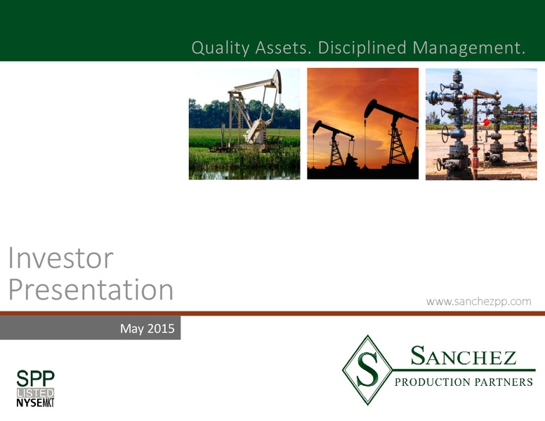 Q1 2015 EARNINGS CALL – Sanchez Midstream Partners LP – slide 1