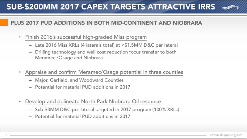 January 2017 Investor Presentation – Sandridge Energy, Inc. – slide 5