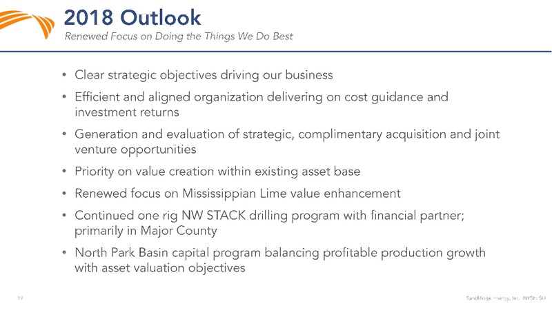 February 2018 Investor Presentation – Sandridge Energy, Inc. – slide 18