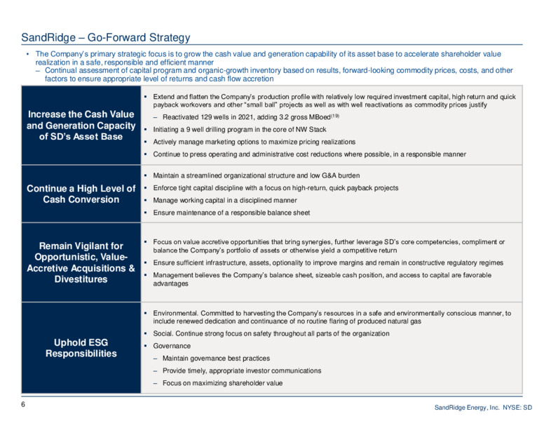 March 2022 Investor Presentation – Sandridge Energy, Inc. – slide 5