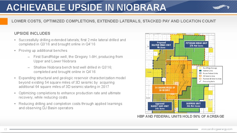 November 2016 Investor Presentation – Sandridge Energy, Inc. – slide 16