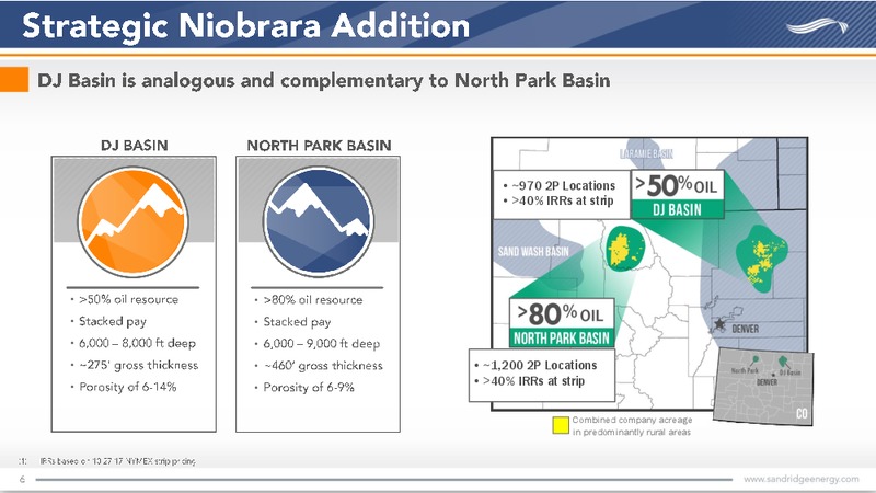 Bonanza Creek Acquisition November 2017 – Sandridge Energy, Inc. – slide 4