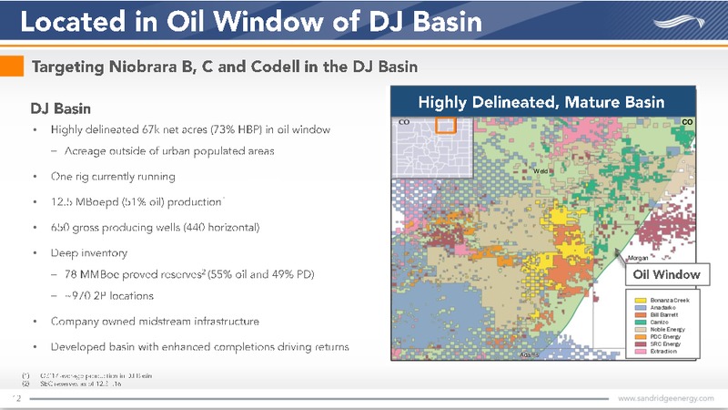 Bonanza Creek Acquisition November 2017 – Sandridge Energy, Inc. – slide 10