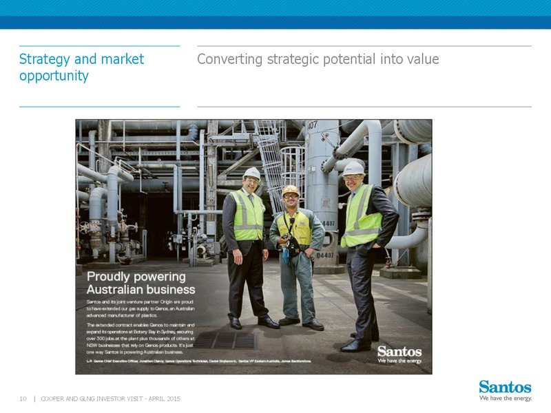 April 2015 Cooper And GLNG Investor Visit – Santos Limited – slide 9