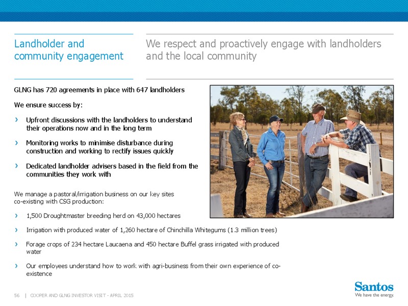 April 2015 Cooper And GLNG Investor Visit – Santos Limited – slide 55