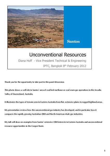 5th International Petroleum Technology Conference – Santos Limited – slide 2