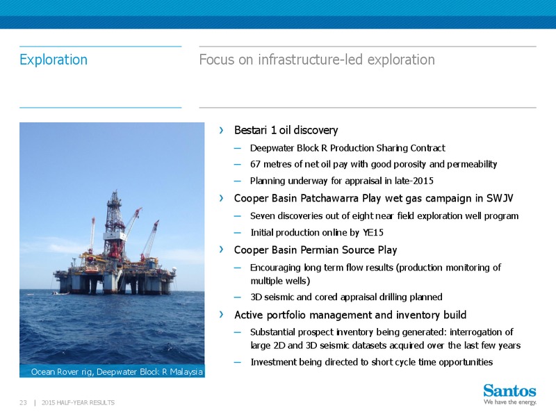 Q2 2015 Results – Santos Limited – slide 22