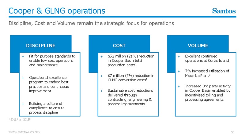 November 2017 Investor Presentation – Santos Limited – slide 49