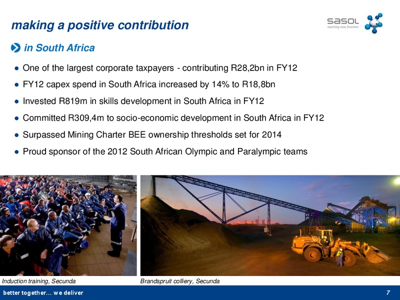 2012 EARNINGS CALL – Sasol Limited – slide 6