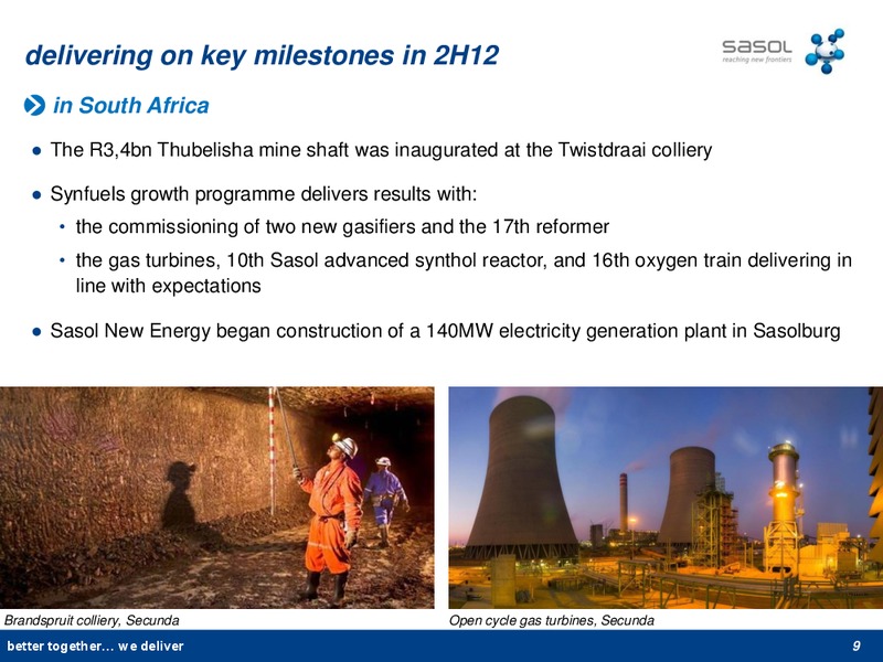 2012 EARNINGS CALL – Sasol Limited – slide 8