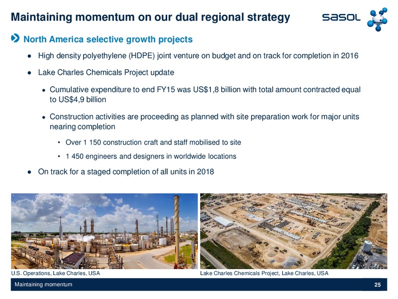 September 2015 Investor Presentation – Sasol Limited – slide 24