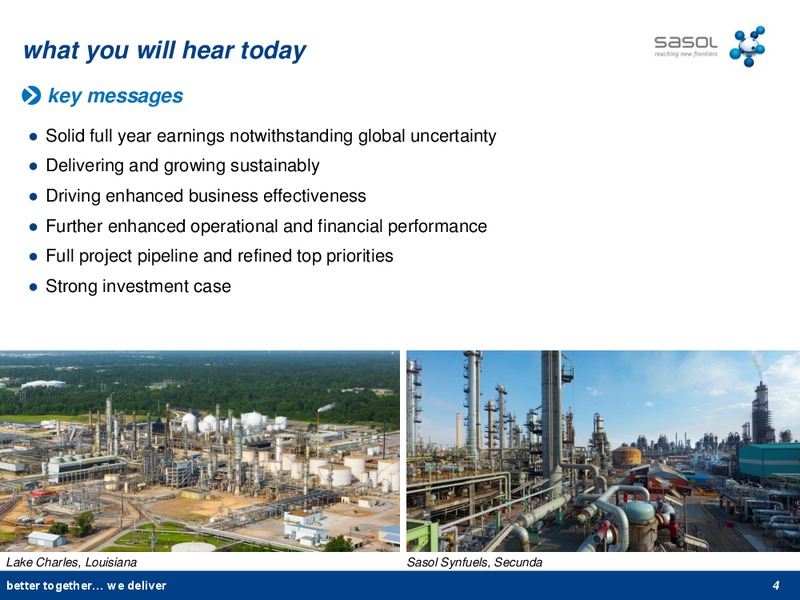 2013 EARNINGS CALL – Sasol Limited – slide 3