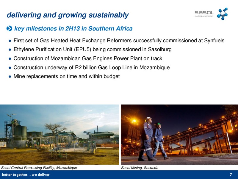 2013 EARNINGS CALL – Sasol Limited – slide 6