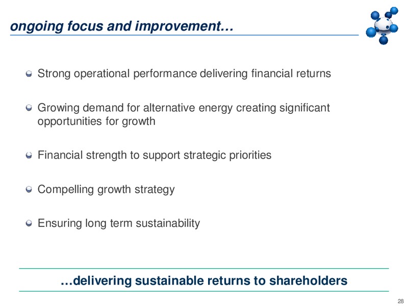 2010 EARNINGS CALL – Sasol Limited – slide 27