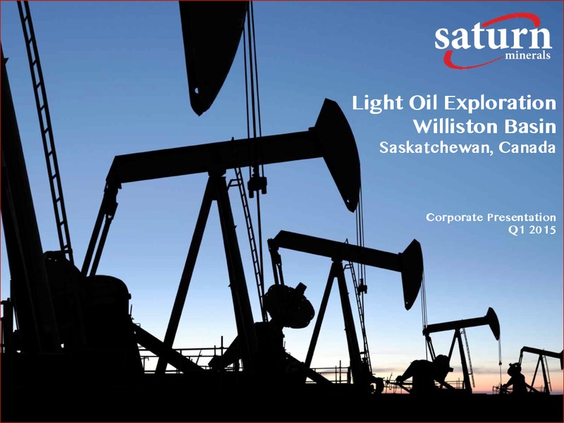 Q1 2015 Earnings Call – Saturn Minerals Inc. – slide 1