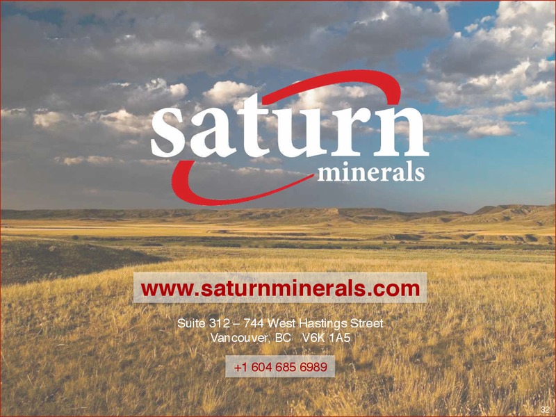 Q1 2015 Earnings Call – Saturn Minerals Inc. – slide 31