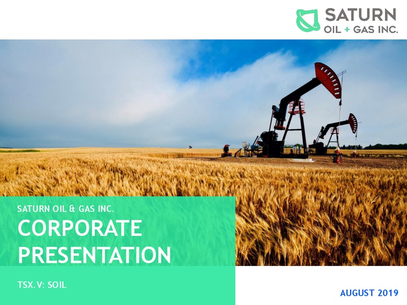 August 2019 Corporate Presentation – Saturn Oil and Gas Inc. – slide 1