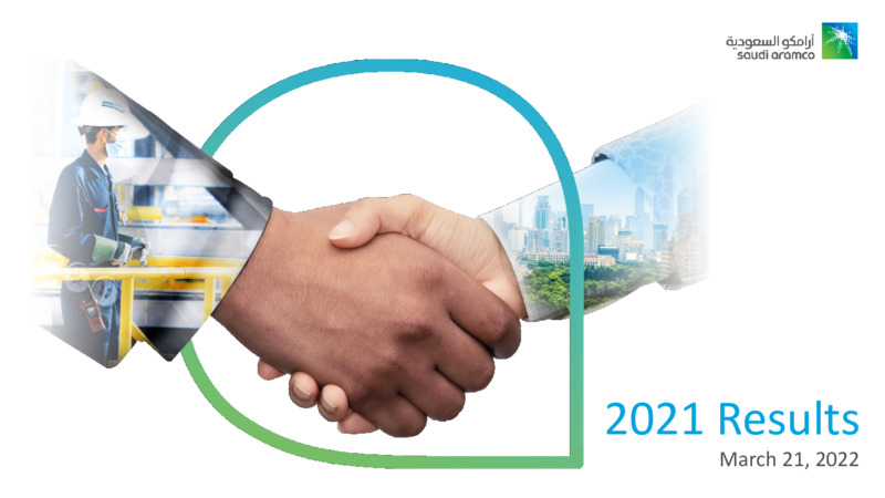 2021 Results Presentation – Saudi Aramco – slide 1