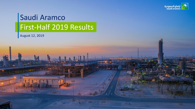 First Half 2019 – Saudi Aramco – slide 1
