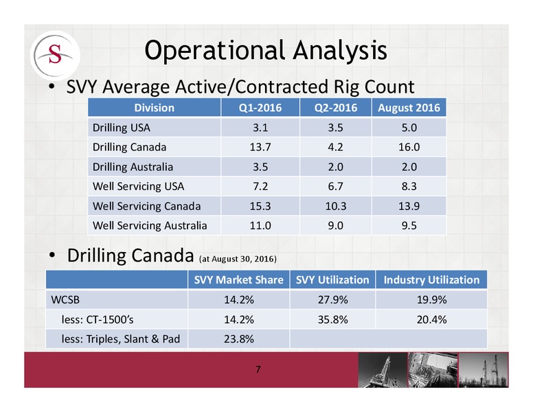 September 2016 Company Presentation – Savanna Energy Services Corp. – slide 6