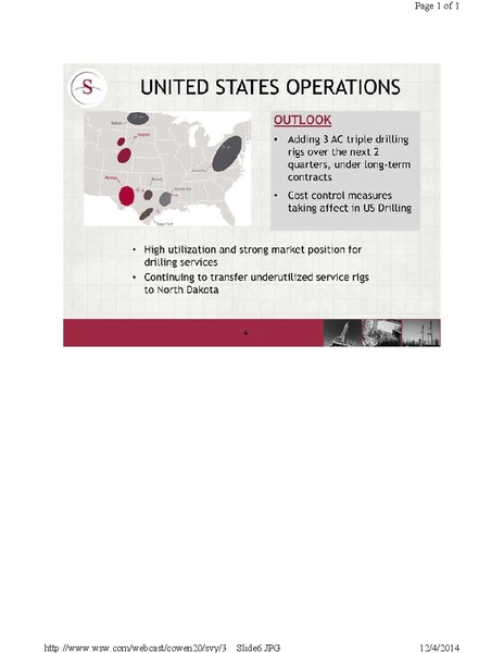 COWEN AND COMPANY ANNUAL ULTIMATE ENERGY CONFERENCE – Savanna Energy Services Corp. – slide 6