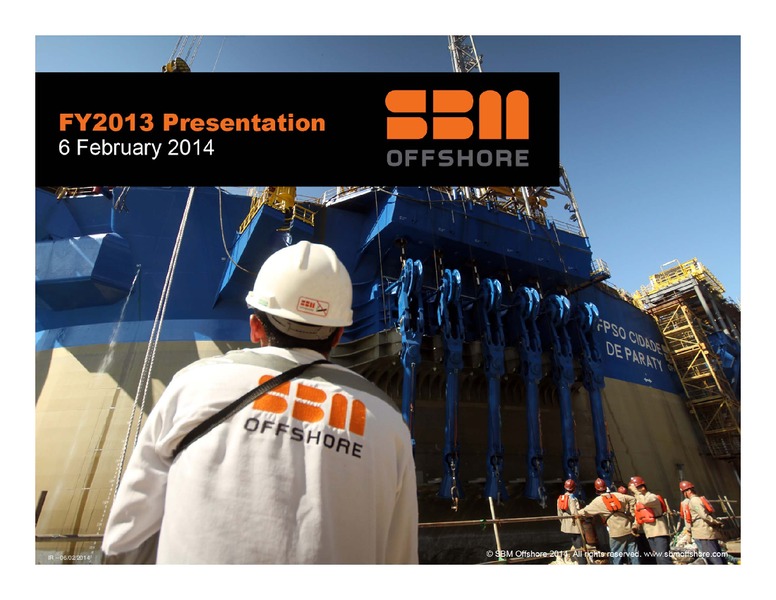 FULL YEAR 2013 PRESENTATION – Sbm Offshore – slide 1