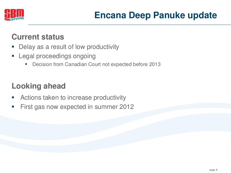FULL YEAR 2011 RESULTS – Sbm Offshore – slide 7