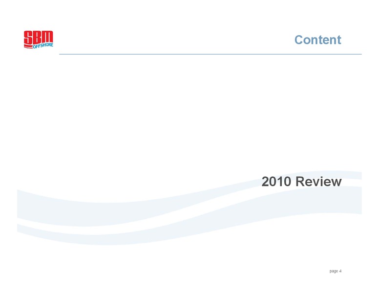 2010 FULL YEAR RESULTS – Sbm Offshore – slide 3