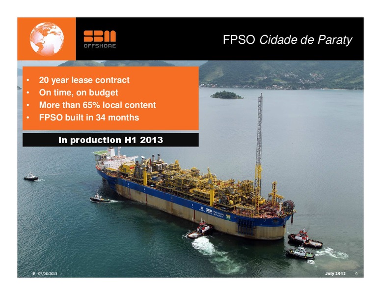 H1 2013 RESULTS – Sbm Offshore – slide 8