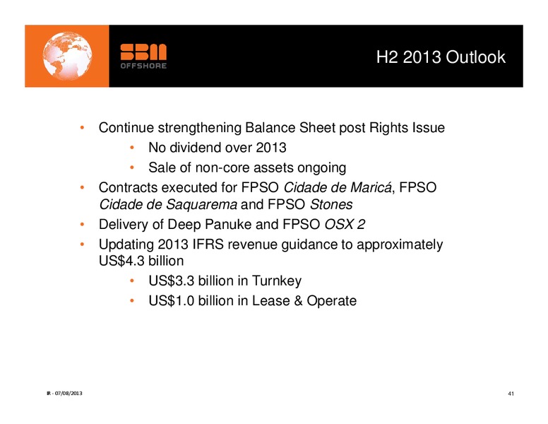 H1 2013 RESULTS – Sbm Offshore – slide 40
